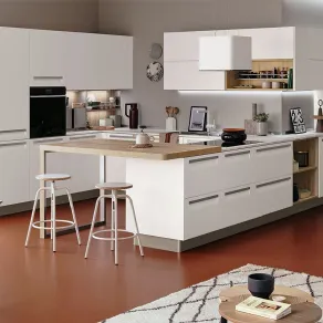 Cucina Carrera F1 di Veneta Cucine color Bianco Riso