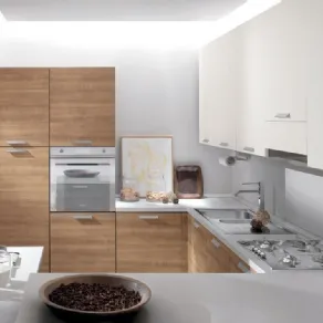 Idea di piccola cucina con penisola divisoria