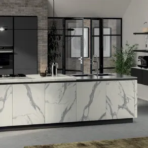 Cucina con isola funzionale senza tavolo Liberamente di Scavolini