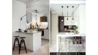 cucina con penisola moderna