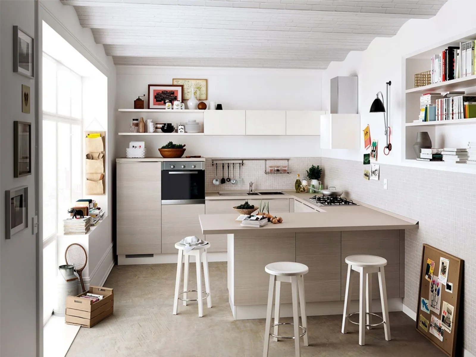 Dispensa in cucina su misura  Mini Cucine moderne per piccoli spazi