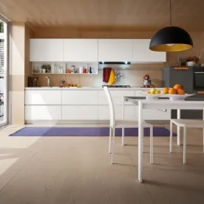 Cucina contemporanea bianca