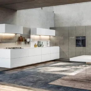 Una versione della cucina Lago 36e8 Glass