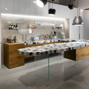 Una versione della cucina Lago 36e8 MadeTerraneo