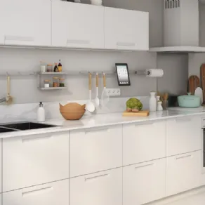 La cucina lineare bianca, un evergreen