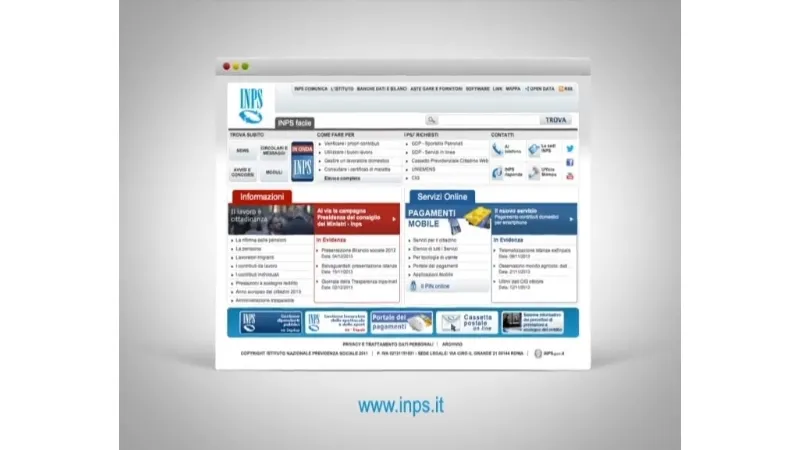 Home page sito INPS