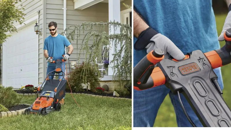 Tosaerba BEMW472ES di Black+Decker, con guida da terra