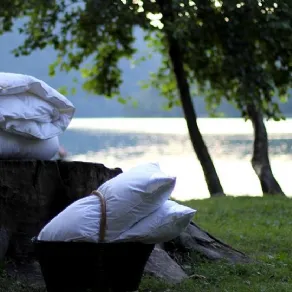Cuscino letto piuma 