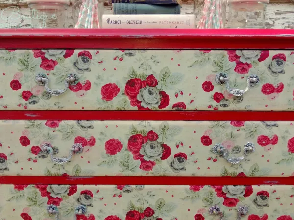 cassettiera decoupage 