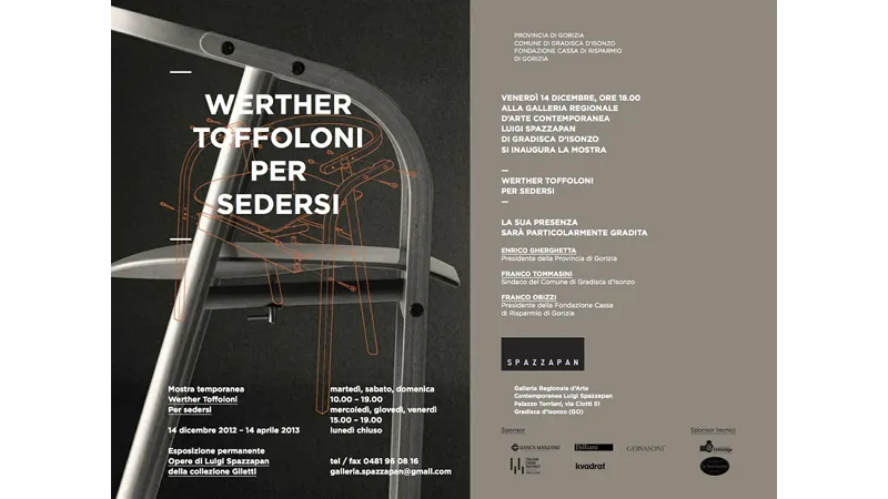 locandina esplicativa Mostra sedie Toffoloni