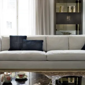 Divano in pelle Rey by Longhi