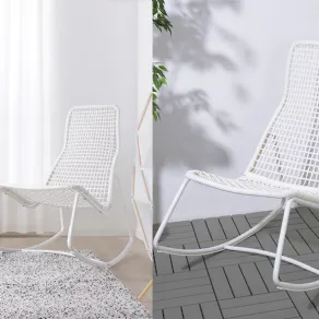 È di Ikea e costa 75,00 euro la sedia a dondolo Gubbon in plastica