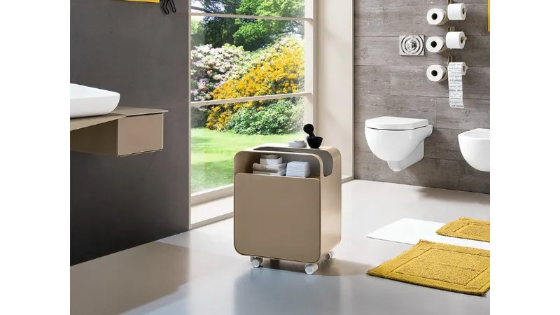 Cassettiera bagno con rotelle Tulip di Arblu