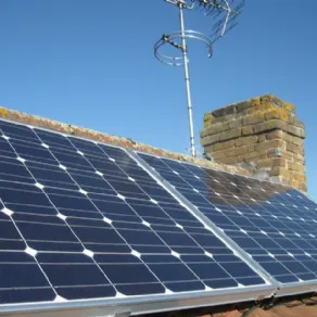 Tetto con pannelli fotovoltaici