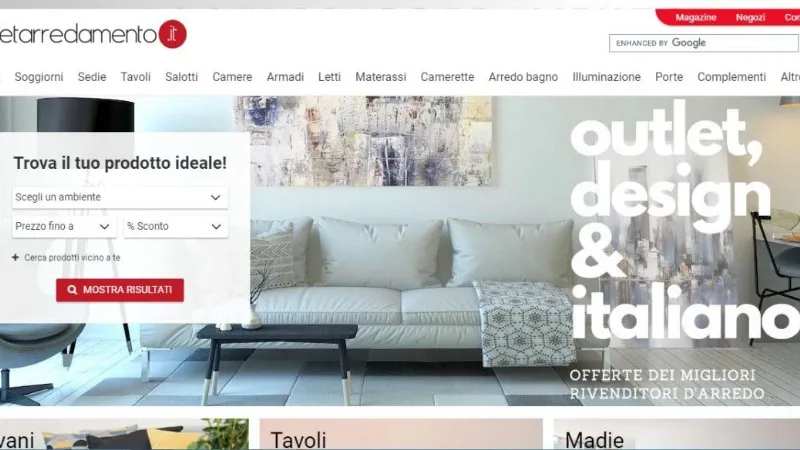 outletarredamento.it è l'outlet di mobili online più grande d'Italia