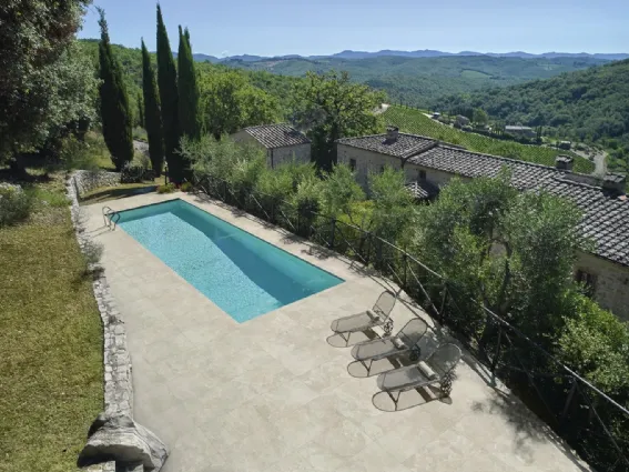 La collezione Mystone Pietra Ligure Marazzi in versione outdoor 