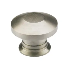 Pomolo Spalatum HETTICH con finitura in acciaio inox satinato