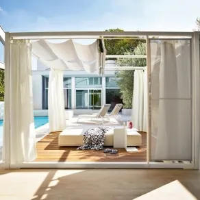 gazebo con tende