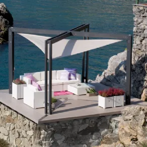 Salotto sul mare con gazebo