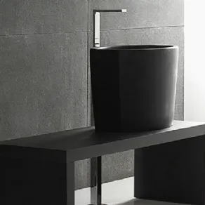 mobile cubo bagno e lavabo nero