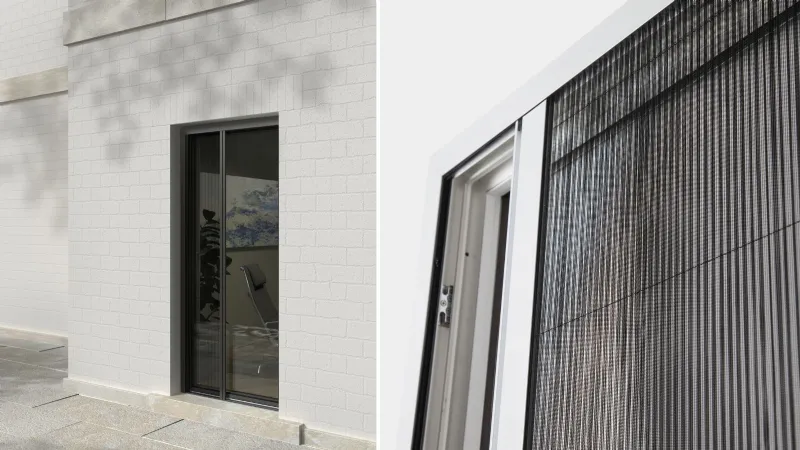 Finstral -Zanzariera plissettata a scorrimento laterale