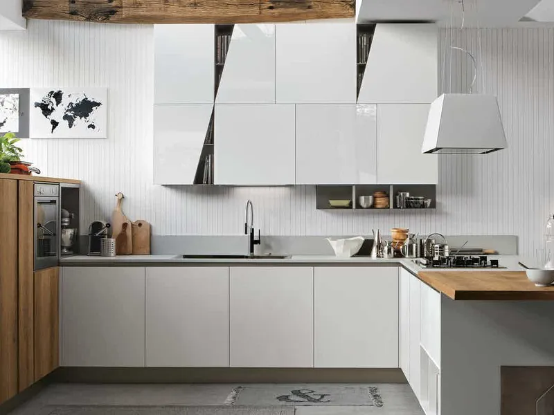 Infinity Diagonal di Stosa in versione bianco-legno