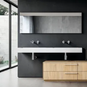 Mobile bagno basso da terra in teak Sense by Ideagroup