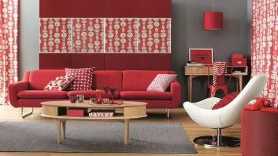 L'arredamento caratterizzato dal rosso