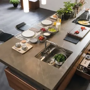 Cucina K7 di Team 7 con top in quarzo