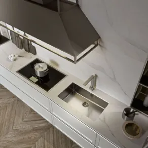 Piano cucina in marmo di Carrara - Frame by Snaidero