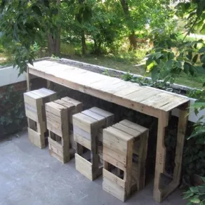 Arredo giardino con i bancali