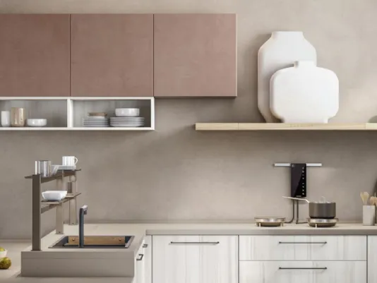 Cucina 36e8 Glass, disegnata da Daniele Lago
