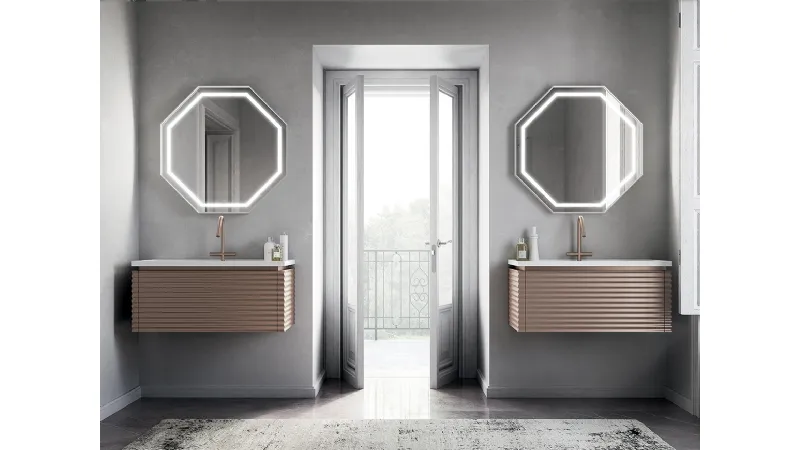 Dolcevita è il nome della collezione d'arredo bagno dal design sofisticato e inedito di Ideagroup