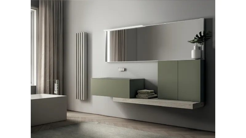 Laccati opachi nei colori di tendenza e volumi asimmetrici per una stanza completamente personalizzata