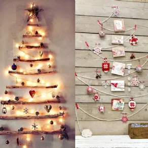 alberi di Natale alla parete