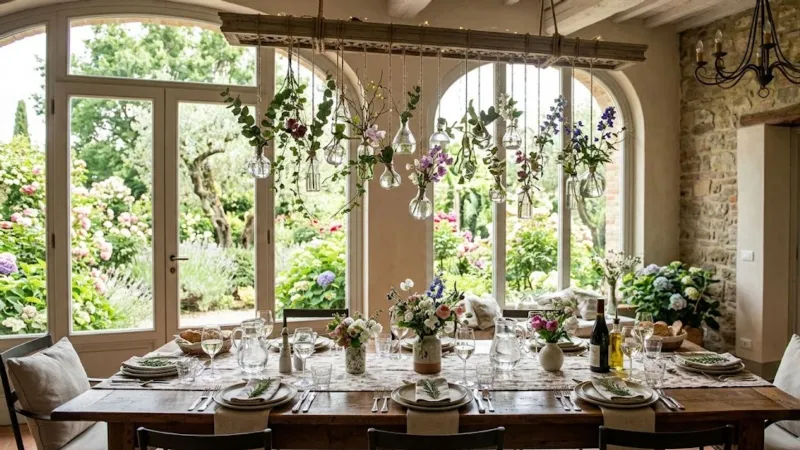 Decorazione floreale sospesa