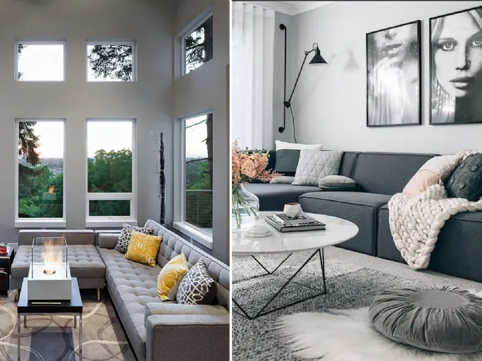 Il divano grigio è di tendenza ed è il colore simbolo del 2021