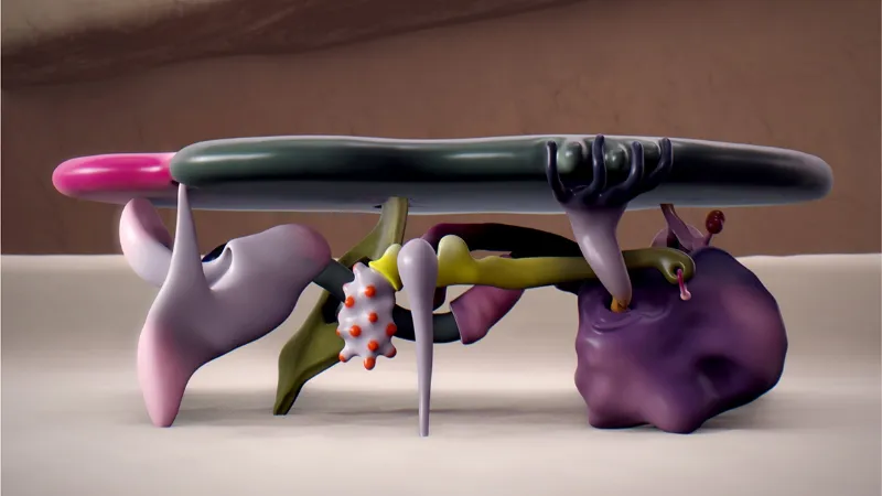 Un tavolo della serie Furniture Unhinged della designer Misha Kahn