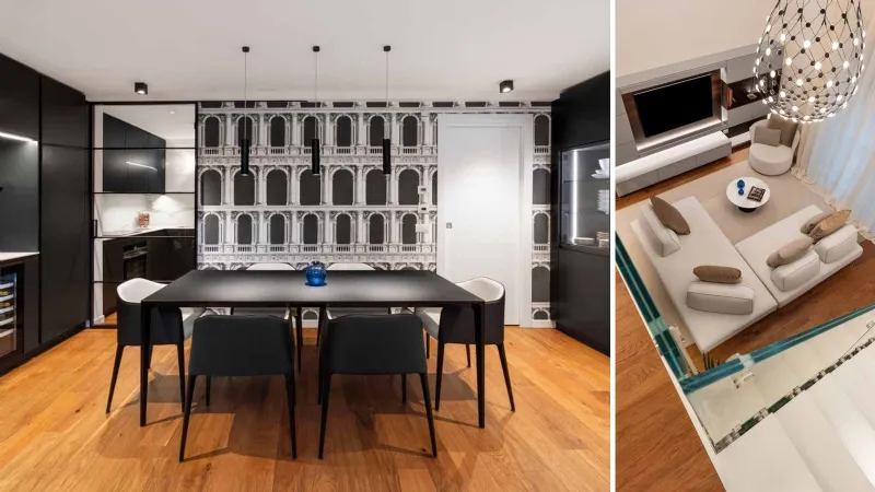 Villa urbana contemporanea: corpi luminosi che e sistemi integrati che valorizzano l'ambiente