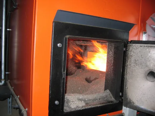 Focolare di una caldaia a biomassa