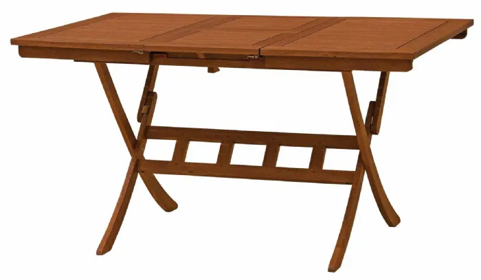 Un tavolo ripiegabile in legno da giardino