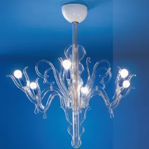 Lampada a sei bracci in plexigass