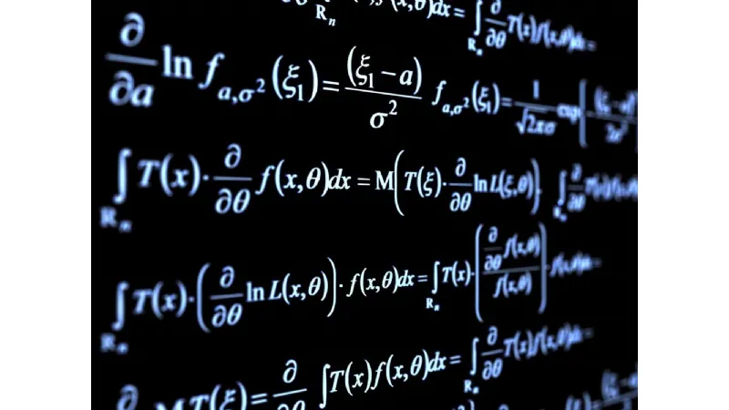 Lavagna con operazioni matematiche