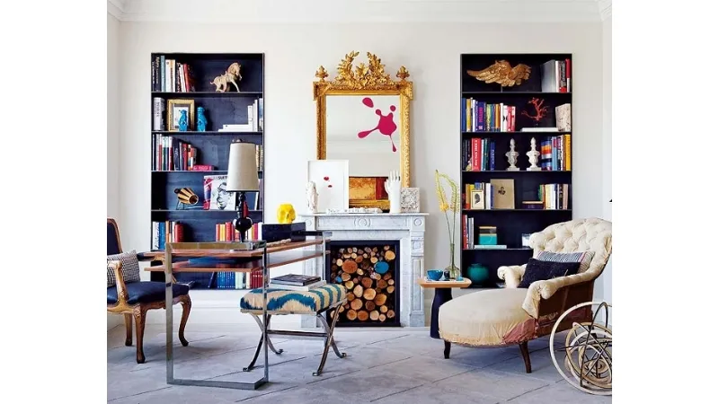 interno colorato di una casa a Madrid