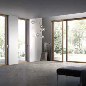 Finestra in legno e alluminio Hidden Wood a marchio De Carlo