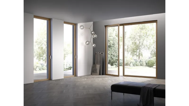 Finestra in legno e alluminio Hidden Wood a marchio De Carlo