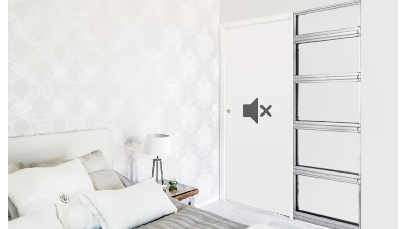 Porta scorrevole acustica Acoustic di Eclisse