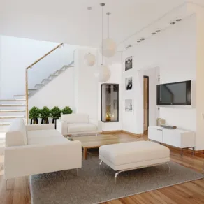 La zona living e arredamento moderno