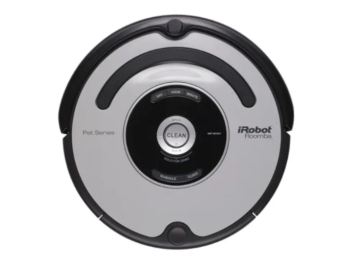 vista dall'alto dell'aspirapolvere iRobot Roomba