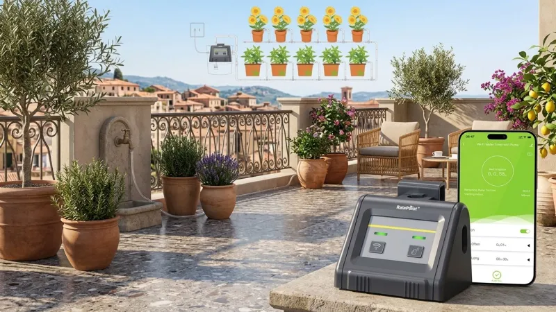 Rainpoint, kit per irrigazione automatica a goccia Wi-Fi